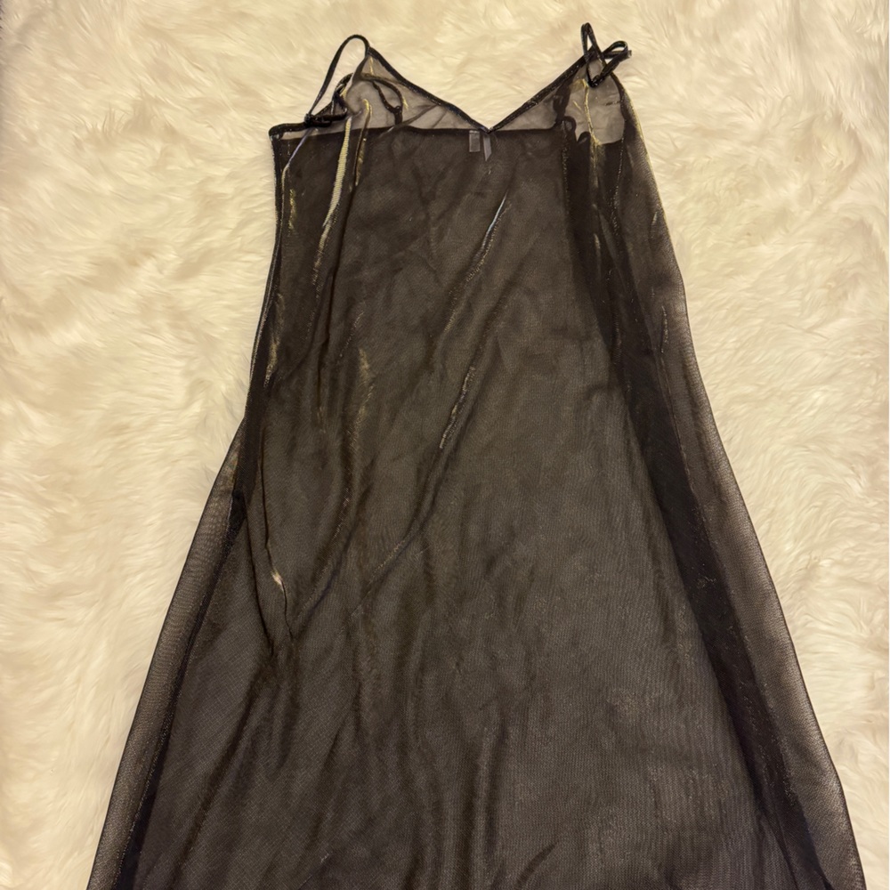 Urban outfitters shiny sheer multi colored dress